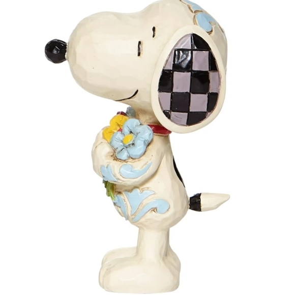Jim Shore Peanuts Collection Snoopy With Flowers Mini Figure, New In Box!!! - Picture 3 of 7
